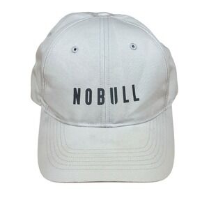 NOBULL Performance Hat Unisex One Size White Adjustable Strapback Cap